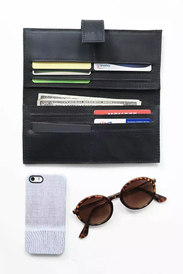 Purse & Clutch Accessories Leather Wallet - Ink Black 3 Purse & Clutch Accessories Leather Wallet - Ink Black