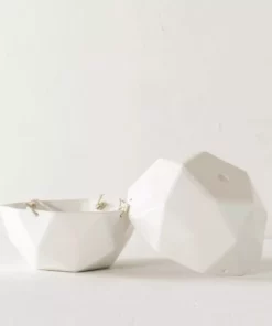 Convivial New Arrivals Geometric Porcelain Hanging Planter