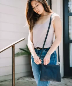 Purse & Clutch Leather Crossbody - Ink Black Best Sellers