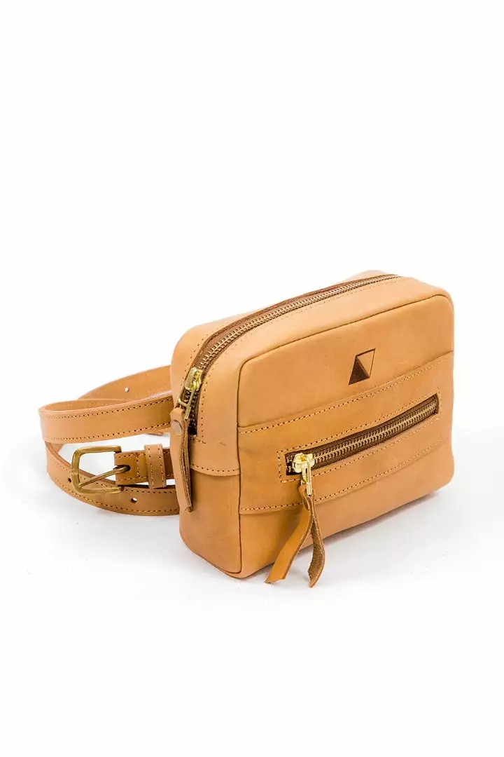 Abby Alley Handcrafted Brenda Belt Bag - Tan 2 Abby Alley Handcrafted Brenda Belt Bag - Tan