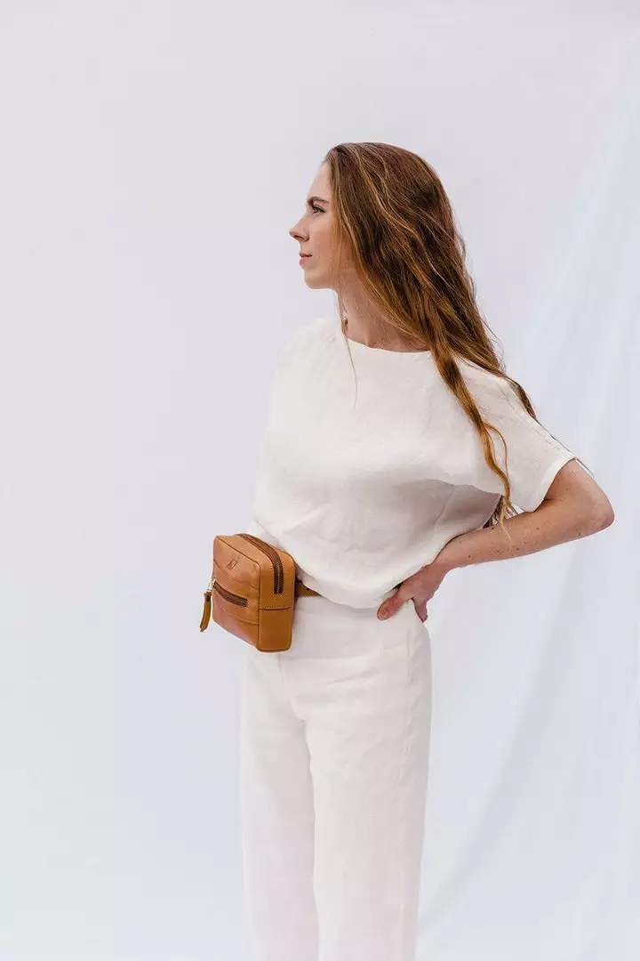 Abby Alley Handcrafted Brenda Belt Bag - Tan 4 Abby Alley Handcrafted Brenda Belt Bag - Tan