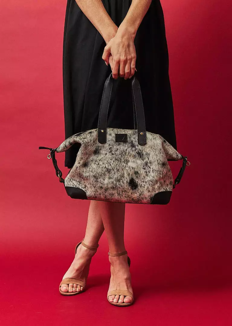 Abby Alley Ellen Handbag - Black Cow Hair Handcrafted 3 Abby Alley Ellen Handbag - Black Cow Hair Handcrafted