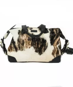 Abby Alley Ellen Handbag - Black Cow Hair Handcrafted
