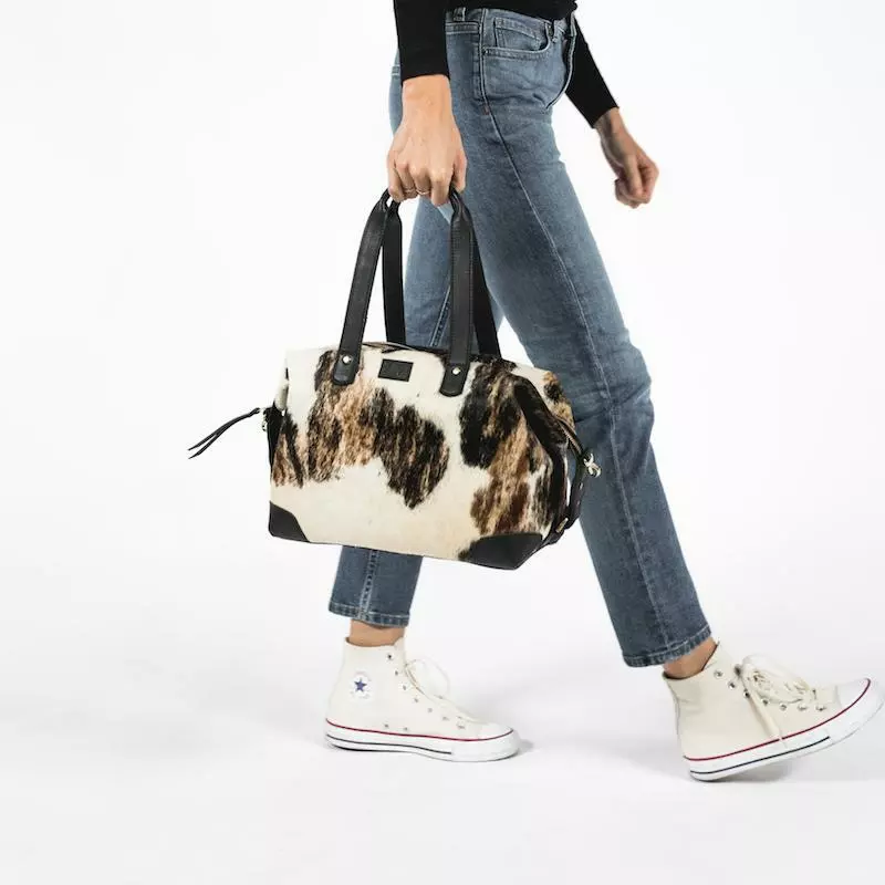 Abby Alley Ellen Handbag - Black Cow Hair Handcrafted 8 Abby Alley Ellen Handbag - Black Cow Hair Handcrafted