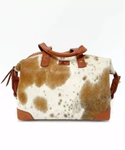 Abby Alley Ellen Handbag - Chestnut Cow Hair Handcrafted