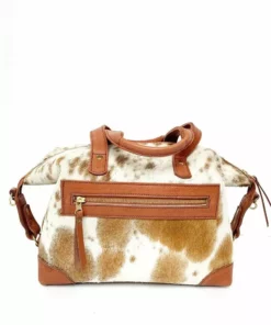 Abby Alley Ellen Handbag - Chestnut Cow Hair Handcrafted