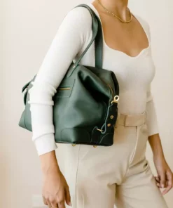 Abby Alley Handcrafted Ellen Handbag - Evergreen