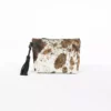 Abby Alley Handcrafted Keely Clutch - Black Cow Hair