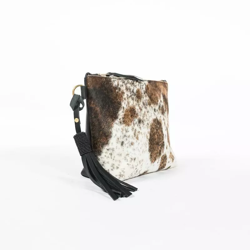 Abby Alley Handcrafted Keely Clutch - Black Cow Hair 6 Abby Alley Handcrafted Keely Clutch - Black Cow Hair