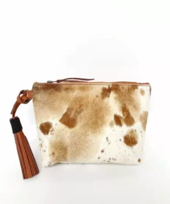 Abby Alley Keely Clutch - Chestnut Cow Hair
