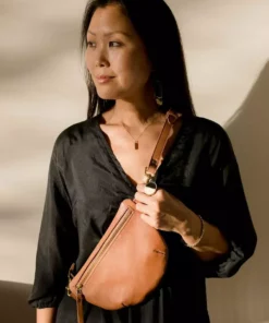 Abby Alley Handcrafted Sling Bag - Chestnut