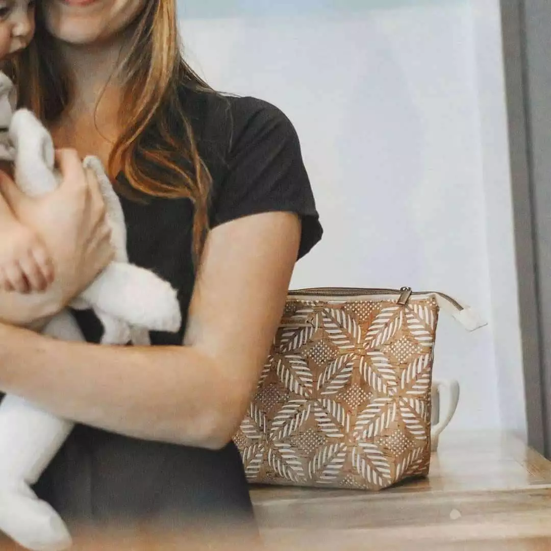 Carry Courage Home Goods Adventurer Cork Cosmetics Bag - Silver 6 Carry Courage Home Goods Adventurer Cork Cosmetics Bag - Silver