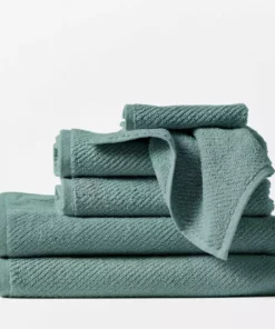 Coyuchi Air Weight Towels - Dusty Aqua Best Sellers