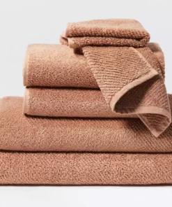Coyuchi Air Weight Towels - Dusty Coral