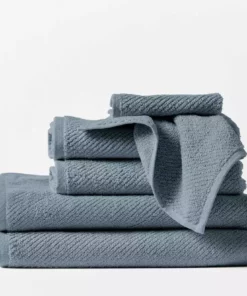 Coyuchi Air Weight Towels - French Blue Home Goods