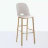 Emeco Alfi Recycled High Back Barstool - Ash