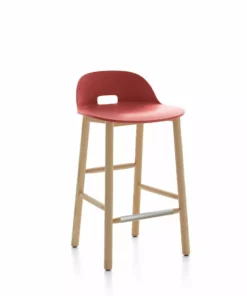 Emeco Alfi Recycled Low Back Barstool - Ash