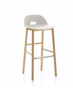 Emeco Alfi Recycled Low Back Barstool - Ash