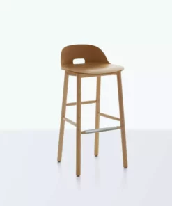 Emeco Alfi Recycled Low Back Barstool - Ash