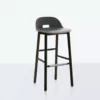 Emeco Alfi Recycled Low Back Barstool - Dark Ash Furniture