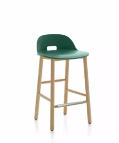 Emeco Alfi Recycled Low Back Counter Stool - Ash Furniture