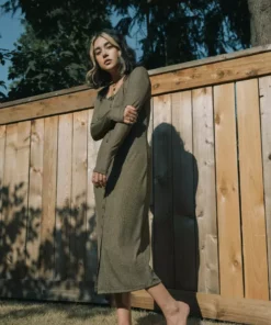 Altar Clothing Ila Upcycled Dress - Gilded Olive