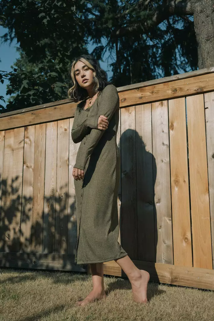 Altar Clothing Ila Upcycled Dress - Gilded Olive 2 Altar Clothing Ila Upcycled Dress - Gilded Olive