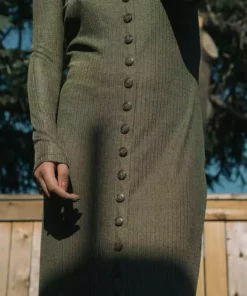 Altar Clothing Ila Upcycled Dress - Gilded Olive 9 Altar Clothing Ila Upcycled Dress - Gilded Olive