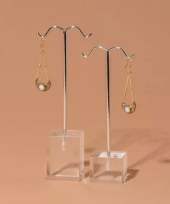 Iron Oxide Jewelry Little Lunar Earrings