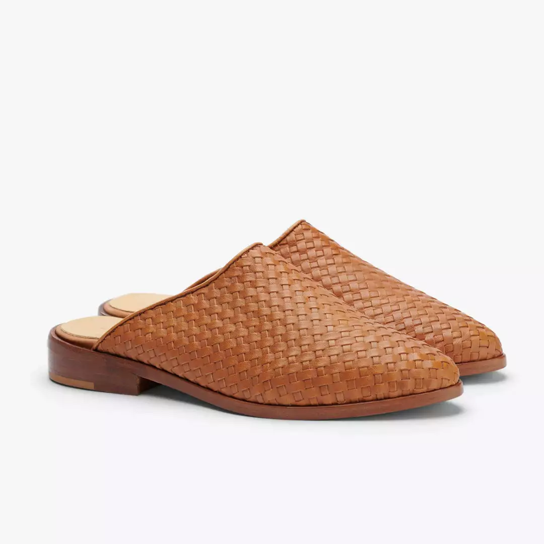 Nisolo Ama Woven Mule - Brown 1 Nisolo Ama Woven Mule - Brown
