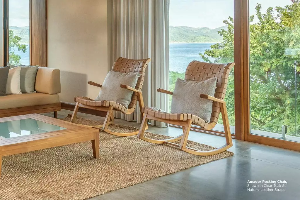 Masaya & Co. Amador Leather Rocking Chair 2 Masaya & Co. Amador Leather Rocking Chair