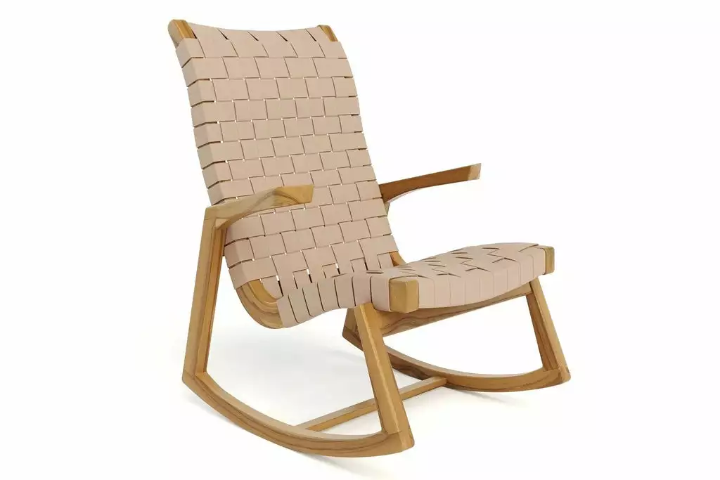Masaya & Co. Amador Leather Rocking Chair 3 Masaya & Co. Amador Leather Rocking Chair