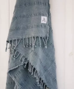 Amante Marketplace Kurios Turkish Towel / Blanket - Denim