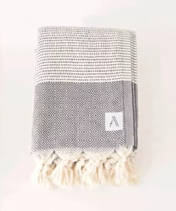 Amante Marketplace Best Sellers Magis Diamond Turkish Blanket - Black
