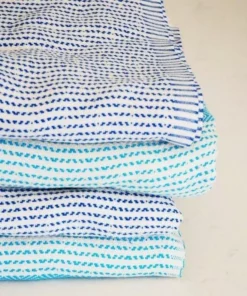 Amante Marketplace Magis Diamond Turkish Towel / Throw Blanket - Blue