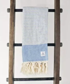 Amante Marketplace Magis Diamond Turkish Towel / Throw Blanket - Blue