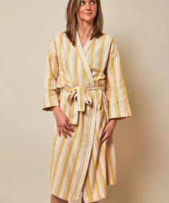 Anatolico Best Sellers Boho Mustard Unisex Turkish Robe