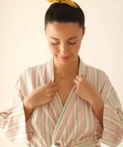 Anatolico Towels + Bath Mats Lily Unisex Turkish Robe