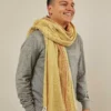 Anatolico Matia Turkish Blanket / Scarf - Mustard