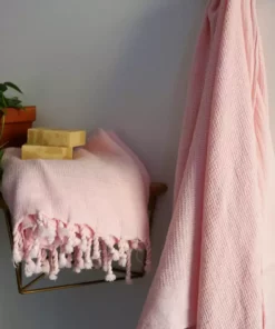 Anatolico Best Sellers Waffle Weave Turkish Towel - Pink