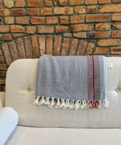 Anatolico Matia Turkish Blanket / Scarf - Gray