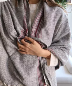 Anatolico Matia Turkish Blanket / Scarf - Gray