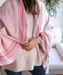Anatolico Throw Blankets Matia Turkish Blanket / Scarf - Pink
