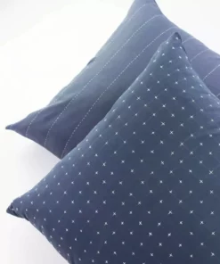 Anchal Home Goods Cross Stitch Throw Pillow - Slate 7 Anchal Home Goods Cross Stitch Throw Pillow - Slate