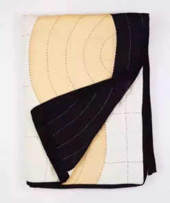 Anchal Crescent Lattice Quilt - Charcoal Home Goods 15 Anchal Crescent Lattice Quilt - Charcoal Home Goods