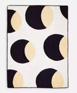 Anchal Crescent Lattice Quilt - Charcoal Home Goods