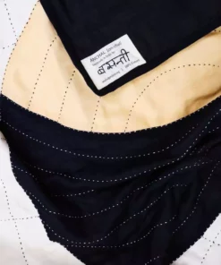 Anchal Crescent Lattice Quilt - Charcoal Home Goods 14 Anchal Crescent Lattice Quilt - Charcoal Home Goods