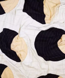 Anchal Crescent Lattice Quilt - Charcoal Home Goods 11 Anchal Crescent Lattice Quilt - Charcoal Home Goods