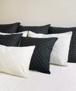 Anchal Cross Stitch Standard Throw Pillow - Bone 5 Anchal Cross Stitch Standard Throw Pillow - Bone