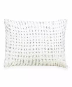 Anchal Cross Stitch Standard Throw Pillow - Bone